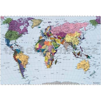 Fototapety mapa světa World Map rozměr 270 cm x 188 cm