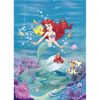 Fototapety Disney Malá mořská víla Ariel zpívá rozměr 184 cm x 254 cm