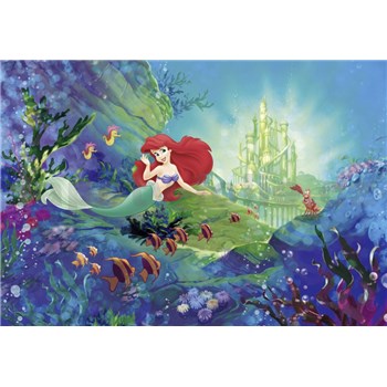 Fototapety Disney Malá mořská víla Arielin zámek rozměr 368 cm x 254 cm - POSLEDNÍ KUS