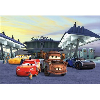 Fototapety Disney Cars 3 Mc Queen a Burák stanoviště rozměr 368 cm x 254 cm