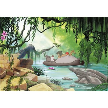 Fototapety Disney Jungle Book plavání s Balúem rozměr 368 cm x 254 cm