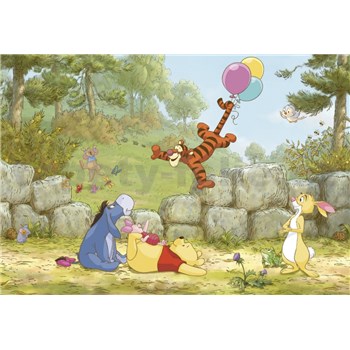 Fototapety Disney Medvídek Pú s balónky rozměr 368 cm x 254 cm