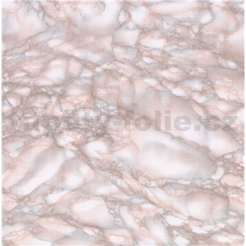 Samolepící tapety - mramor Carrara růžová 90 cm x 15 m