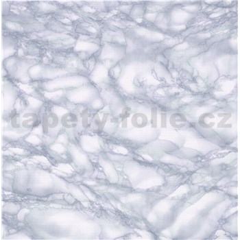 Samolepící tapety - mramor Carrara světle modrá 45 cm x 15 m