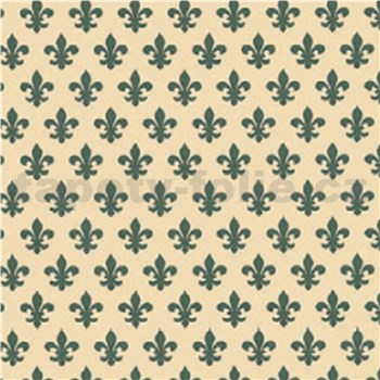 Samolepící tapety - lilie zelené na béžovém podkladu 45 cm x 15 m