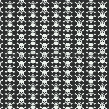 Samolepící tapety lebky bílo-černé 45 cm x 15 m