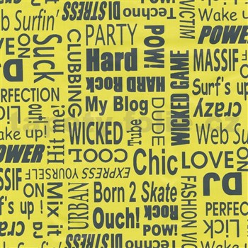 Samolepící tapety text černý 45 cm x 15 m - POSLEDNÍ METRY