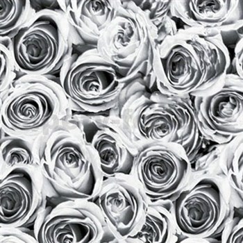 Samolepící tapety růže šedé 45 cm x 15 m