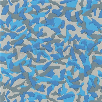 Samolepící tapety maskáč modro-šedý 45 cm x 15 m - POSLEDNÍ METRY