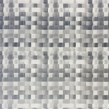 Samolepící tapety tkaný košík stříbrný 45 cm x 15 m