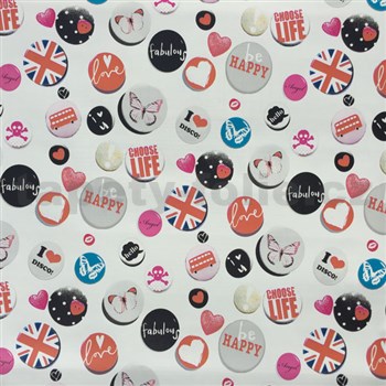 Samolepící tapety Buttons 45 cm x 15 m - POSLEDNÍ METRY