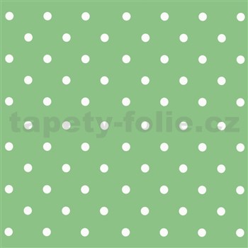 Samolepící fólie puntíky zelené - 45 cm x 15 m