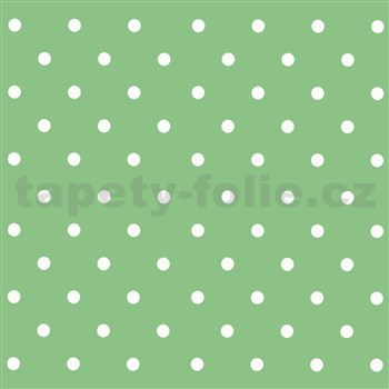 Samolepící fólie puntíky zelené - 45 cm x 15 m