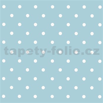 Samolepící fólie puntíky světle modré - 45 cm x 15 m