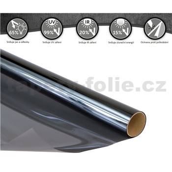 Protisluneční folie 75% protisluneční ochrana, rozměr 92cm x 2m, Gekkofix