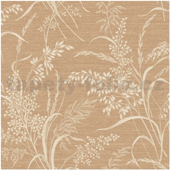 Vliesové tapety na zeď IMPOL Prairie motiv lučních travin rezavý