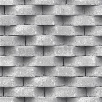 Vliesové tapety na zeď Horizons 3D cihla šedá - POSLEDNÍ KUSY