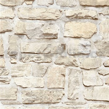 Vliesové tapety na zeď Il Decoro ukládaný kámen světle hnědý