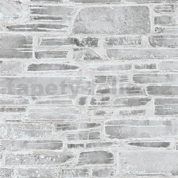 Papírové tapety na zeď Il Decoro kámen světle šedý