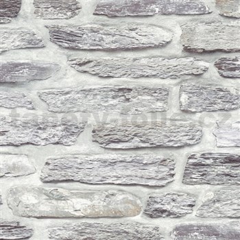 Vliesové tapety na zeď Il Decoro kamenná zeď světle šedá