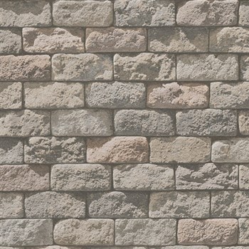 Papírové tapety na zeď Il Decoro kámen hnědý