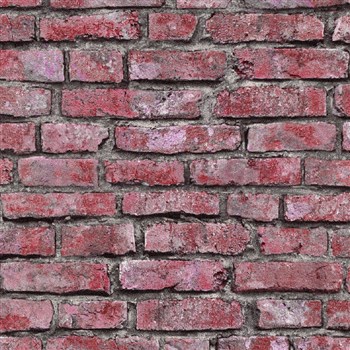 Vliesové tapety na zeď IMPOL Imitations 2 cihly růžovo-červené