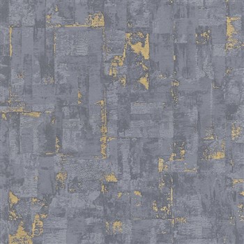 Vliesové tapety na zeď IMPOL Imitations 2 moderní stěrka šedá se zlatými odlesky  - POSLEDNÍ KUSY