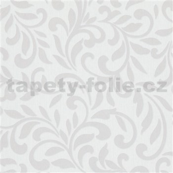 Vliesové tapety na zeď IMPOL Jackie abstraktní větvičky metalické na bílém podkladu