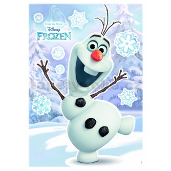 Samolepky na zeď Disney Frozen Olaf rozměr 50 cm x 70 cm