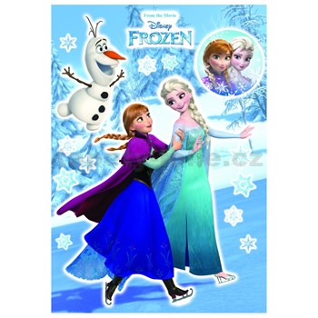Samolepky na zeď Disney Frozen Anna & Elsa rozměr 50 cm x 70 cm