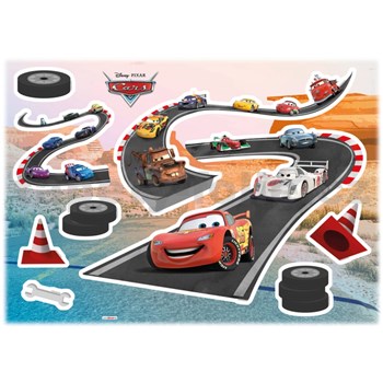 Samolepky na zeď Disney Cars cesta rozměr 50 cm x 70 cm