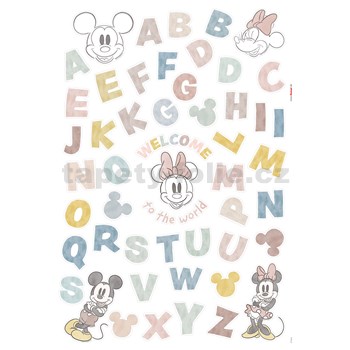 Samolepky na zeď Disney Mickey Alphabet 50 cm x 70 cm