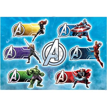 Samolepky na zeď Disney Avengers Plates 100 cm x 70 cm