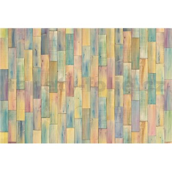 Vliesové fototapety dřevěné barevné obložení rozměr 368 cm x 248 cm - POSLEDNÍ KUSY
