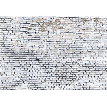 Fototapety cihlová stěna White Brick 368 cm x 254 cm - POSLEDNÍ KUSY