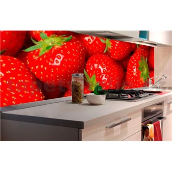 Samolepící tapety za kuchyňskou linku jahody rozměr 180 cm x 60 cm - POSLEDNÍ KUSY