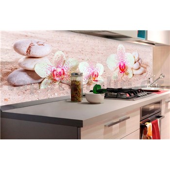 Samolepící tapety za kuchyňskou linku ZEN květiny rozměr 180 cm x 60 cm - POSLEDNÍ KUSY