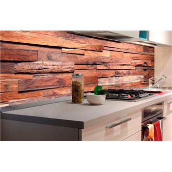 Samolepící tapety za kuchyňskou linku dřevěná stěna rozměr 180 cm x 60 cm