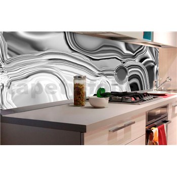 Samolepící tapety za kuchyňskou linku tekuté stříbro rozměr 180 cm x 60 cm - POSLEDNÍ KUSY