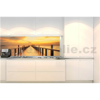 Samolepící tapety za kuchyňskou linku most při západu slunce rozměr 350 cm x 60 cm - POSLEDNÍ KUSY