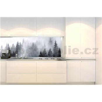 Samolepící tapety za kuchyňskou linku les v mlze rozměr 260 cm x 60 cm