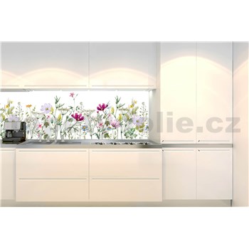 Samolepící tapety za kuchyňskou linku luční květy rozměr 260 cm x 60 cm