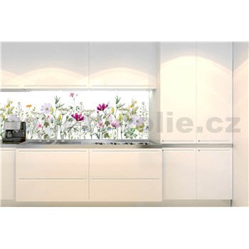 Samolepící tapety za kuchyňskou linku luční květy rozměr 260 cm x 60 cm - POSLEDNÍ KUSY
