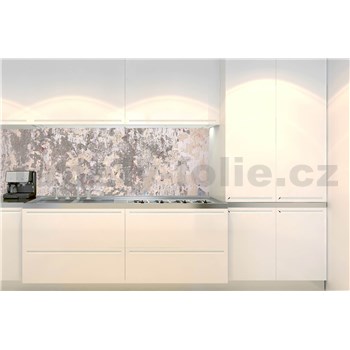 Samolepící tapety za kuchyňskou linku omítkovina šedo-béžová rozměr 260 cm x 60 cm - POSLEDNÍ KUSY