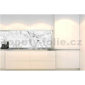 Samolepící tapety za kuchyňskou linku bílý mramor rozměr 260 cm x 60 cm