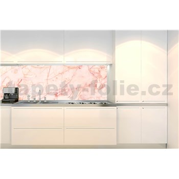 Samolepící tapety za kuchyňskou linku růžový mramor rozměr 350 cm x 60 cm