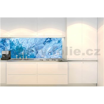 Samolepící tapety za kuchyňskou linku modrý mramor rozměr 260 cm x 60 cm