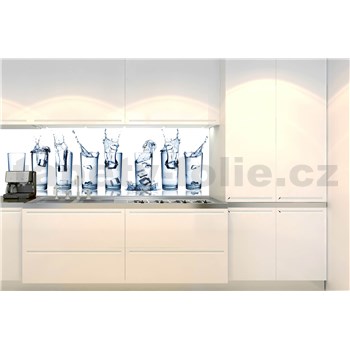Samolepící tapety za kuchyňskou linku sklenice s vodou rozměr 260 cm x 60 cm