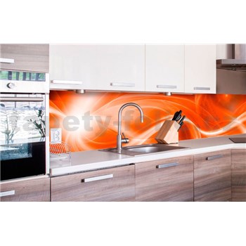 Samolepící tapety za kuchyňskou linku abstrakt oranžový rozměr 260 cm x 60 cm