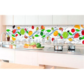 Samolepící tapety za kuchyňskou linku ovoce rozměr 350 cm x 60 cm